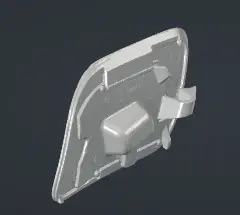 Scanned 3D model of a Mercedes-Benz CLS W219 headlight washer cover